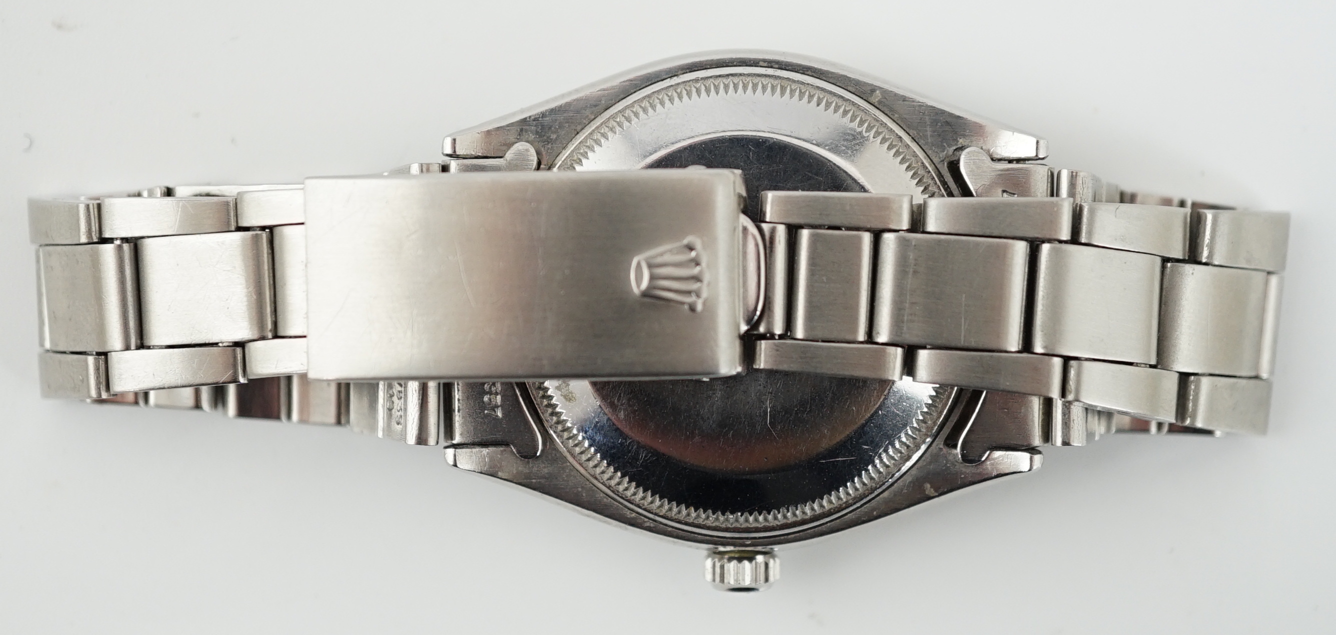 A gentleman's late 1940's stainless steel Rolex Oyster Perpetual wrist watch